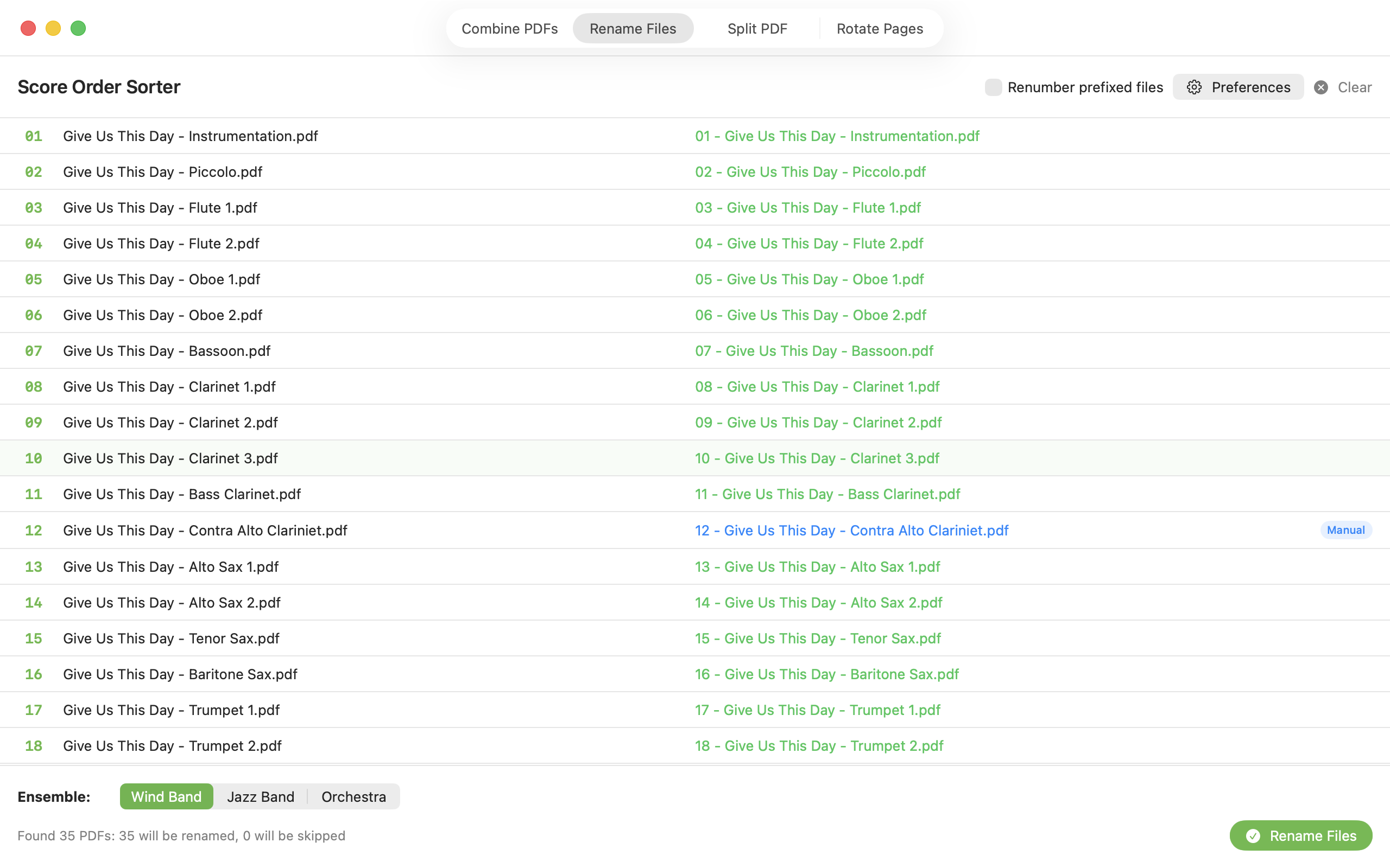 Score Order Sorter